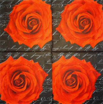 029 Rosen - 3-lagig (blau)